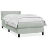 vidaXL Sommier &agrave; lattes de lit et matelas gris clair 80x210 cm velours