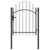 vidaXL Porte de Jardin WOERDEN 125 x 100 cm Acier Gris Verrouillable