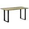 vidaXL Table de salle &agrave; manger 160x80x75cm Bois de r&eacute;cup&eacute;ration massif