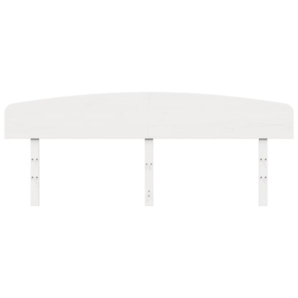 vidaXL T&ecirc;te de lit blanc 200 cm bois massif de pin