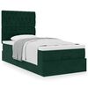 vidaXL Cadre de lit ottoman avec matelas vert fonc&eacute; 80x200 cm velours