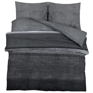 vidaXL Ensemble de housse de couette gris fonc&eacute; 155x220 cm Coton