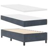 vidaXL Lit &agrave; ressorts avec matelas Gris fonc&eacute; 200 x 100 cm Polyester