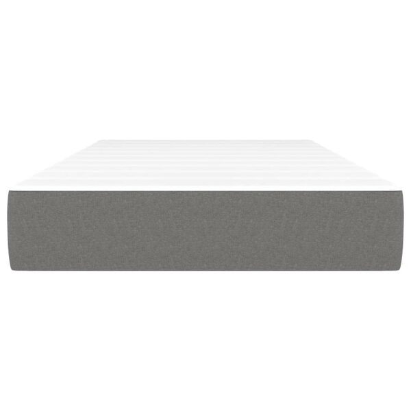 vidaXL Matelas de lit &agrave; ressorts ensach&eacute;s fermet&eacute; moyenne Gris fonc&eacute; 100x200x20 cm
