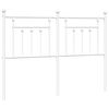 vidaXL T&ecirc;te de lit de remplacement m&eacute;tal blanc 150 cm