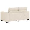 vidaXL Canap&eacute; 2 pcs Beige Tissu en lin m&eacute;lang&eacute;