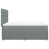 vidaXL Sommier &agrave; lattes de lit avec matelas Gris clair 140x190cm Tissu