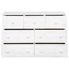 vidaXL Buffet 7 tiroirs Blanc 113x35x73 cm Bois de pin massif
