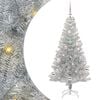vidaXL Sapin de No&euml;l avec 150 LED avec support Argent 150 cm PET