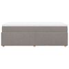 vidaXL Sommier &agrave; lattes de lit avec matelas Taupe 90x190 cm Tissu