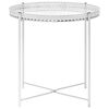 vidaXL Table d'appoint Argent&eacute; 40x40x41 cm Verre