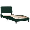 vidaXL Cadre de lit sans matelas vert fonc&eacute; 90x190 cm velours