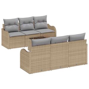 vidaXL Ensemble de canap&eacute; de jardin 7 pc 6-Nombre de places