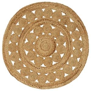 vidaXL Tapis de surface Naturel &Oslash; 90 cm Jute