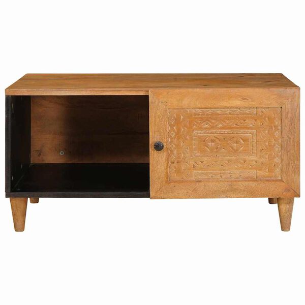 vidaXL Table basse Marron Clair 80 x 50 x 40 cm Bois d'acacia massif