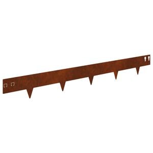 vidaXL Bordure de pelouse avec pointes ac&eacute;r&eacute;es 10 pc 100x12cm Acier