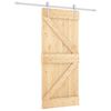 vidaXL Porte coulissante Naturel et Blanc 90 x 210 cm