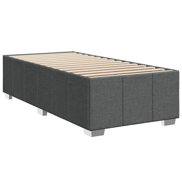 vidaXL Cadre de lit sans matelas gris fonc&eacute; 90x200 cm tissu