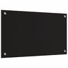 vidaXL Protection de cuisine Noir 70 x 40 cm verre trempé