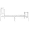 vidaXL Cadre de lit métal sans matelas avec pied de lit blanc 75x190cm