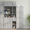vidaXL Armoire de rangement mince gris béton 30x42,5x225 cm