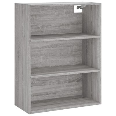 vidaXL Buffet haut Sonoma gris 69,5x34x180 cm Bois d'ingénierie