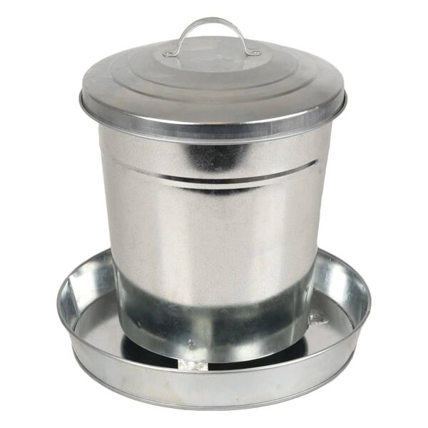 FLAMINGO Seau &agrave; nourriture galvanis&eacute; Hedwig 6 L