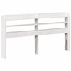 vidaXL T&ecirc;te de lit avec &eacute;tag&egrave;res blanc 160 cm bois massif de pin