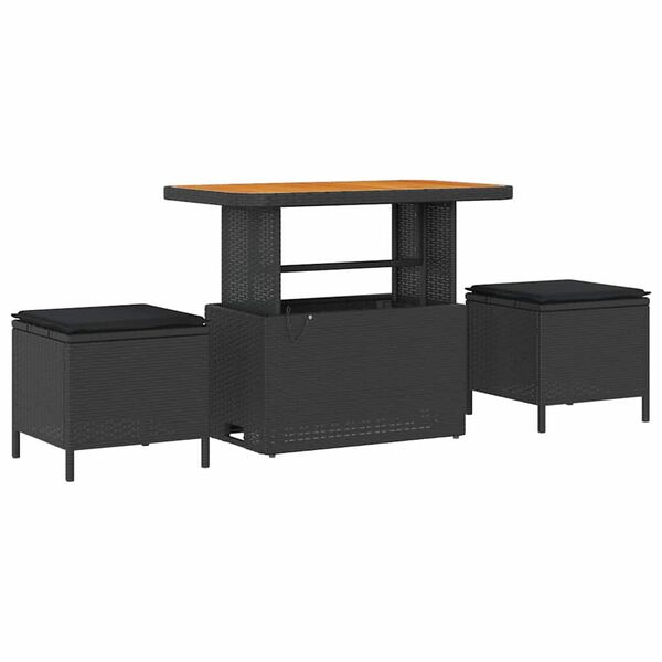 vidaXL Ensemble de canap&eacute; de jardin avec coussin 8 pcs Noir