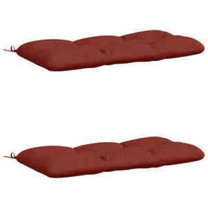 vidaXL Coussins de banc 2 pi&egrave;ces VIANEN 100 % polyester Rouge