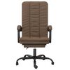 vidaXL Fauteuil inclinable de bureau Marron Tissu