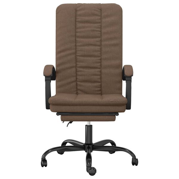 vidaXL Fauteuil inclinable de bureau Marron Tissu