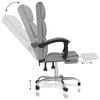 vidaXL Fauteuil inclinable de bureau Gris clair Tissu