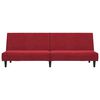 vidaXL Canap&eacute;-lit &agrave; 2 places avec repose-pied Rouge bordeaux Velours