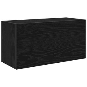 vidaXL Armoire murale de bain noir 60x25x30 cm bois d'ing&eacute;nierie
