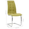 vidaXL Chaises &agrave; manger cantilever lot de 4 vert tissu