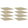vidaXL Panneau de biblioth&egrave;que 8pcs Ch&ecirc;ne sonoma 40x50x1,5cm Agglom&eacute;r&eacute;