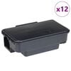 vidaXL Pi&egrave;ges &agrave; souris 12 pcs noir 22x12,5x7,5 cm