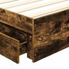vidaXL Lit de Rangement Ch&ecirc;ne fum&eacute; 120 x 200 cm Bois d'ing&eacute;nierie