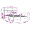 vidaXL Lit biblioth&egrave;que sans matelas blanc 140x200 cm bois pin massif