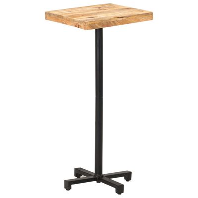 vidaXL Table de bar Carrée 50x50x110 cm Bois de manguier brut