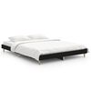 vidaXL Cadre de lit sans matelas noir 140x190 cm bois d'ing&eacute;nierie
