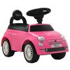 vidaXL Voiture &agrave; chevaucher Fiat 500 rose