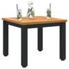 vidaXL Table de jardin Naturel et Noir 45 x 45 x 38 cm