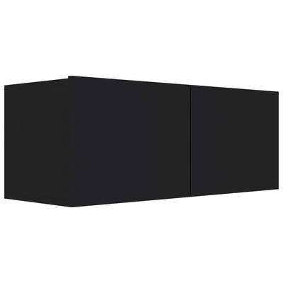 vidaXL Meuble TV Noir 80x30x30 cm Aggloméré