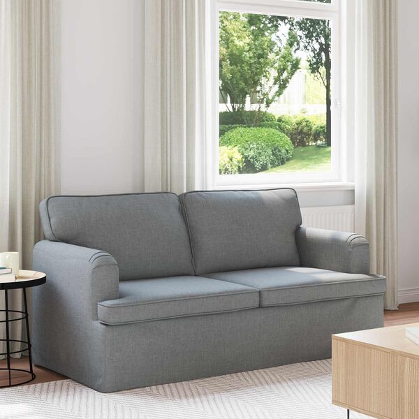 vidaXL Canap&eacute; 140cm Gris clair M&eacute;tал