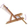 vidaXL Chaises de plage pliantes lot de 2 bleu blanc tissu bois massif
