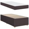 vidaXL Cadre de lit avec matelas Marron fonc&eacute; 90 x 200 cm tissu