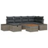 vidaXL Ensemble de canap&eacute; de jardin 7 pc Gris Poly rotin