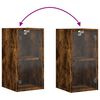 vidaXL Armoire murale avec portes en verre ch&ecirc;ne fum&eacute; 35x37x68,5 cm